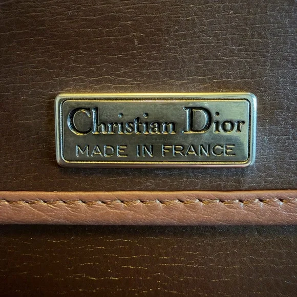 Vintage Dior Brown Leather cross body bag with COA in pictures - Picture 6 of 12